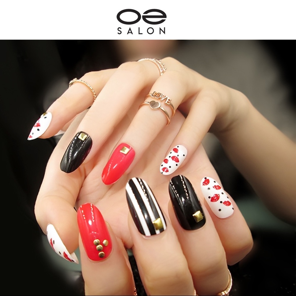 O2 Salon B5 Acrylic 3D Fake Nails (48 pcs/2 set)